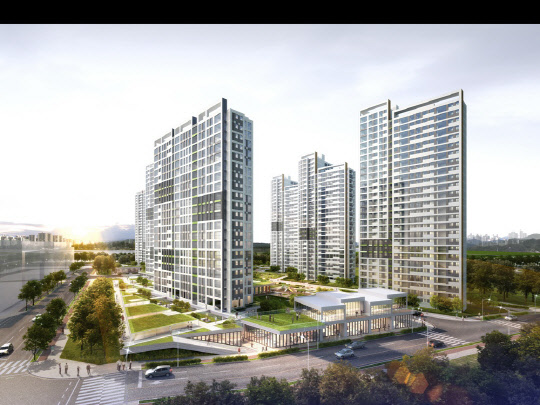 우미건설이 내년 분양하는 파주 운정 우미린 투시도. <우미건설 제공>